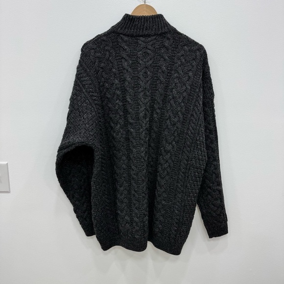 Shannon Woolen Mills Men's Irish 100% pure new Wool  Aran Sweater Sz XL - Picture 3 of 7